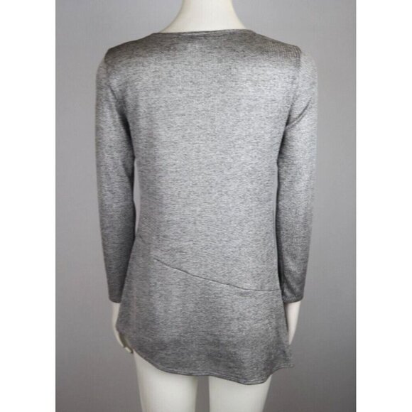 ALYX - WOMEN'S GRAY ASYMETRICAL STRETCH KNIT TUNIC TOP - SIZE XS - Picture 4 of 6